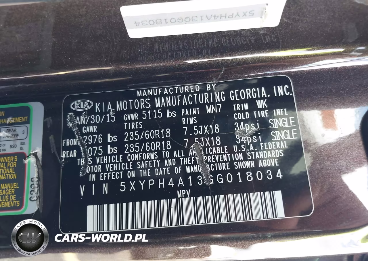 2016 Kia Sorento 2.0T Ex VIN:5XYPH4A13GG018034 - 9