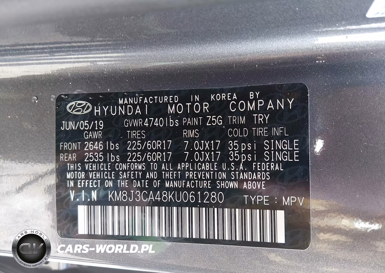 2019 Hyundai Tucson Value VIN:KM8J3CA48KU061280 - 9