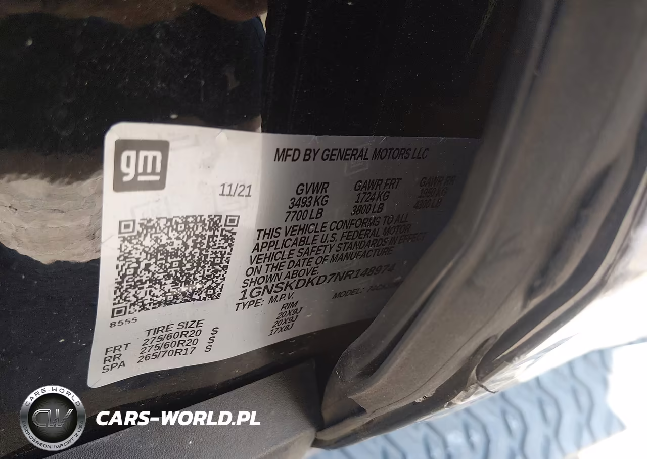 2022 Chevrolet Suburban 4Wd Z71 VIN:1GNSKDKD7NR148974 - 9