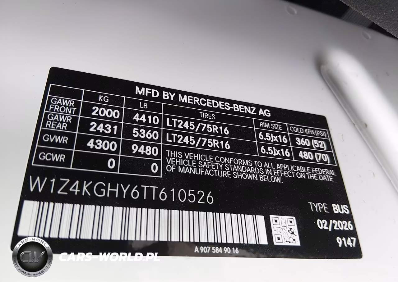2026 Mercedes-Benz Sprinter 2500 High Roof 4-Cyl Diesel VIN:W1Z4KGHY6TT610526 - 9
