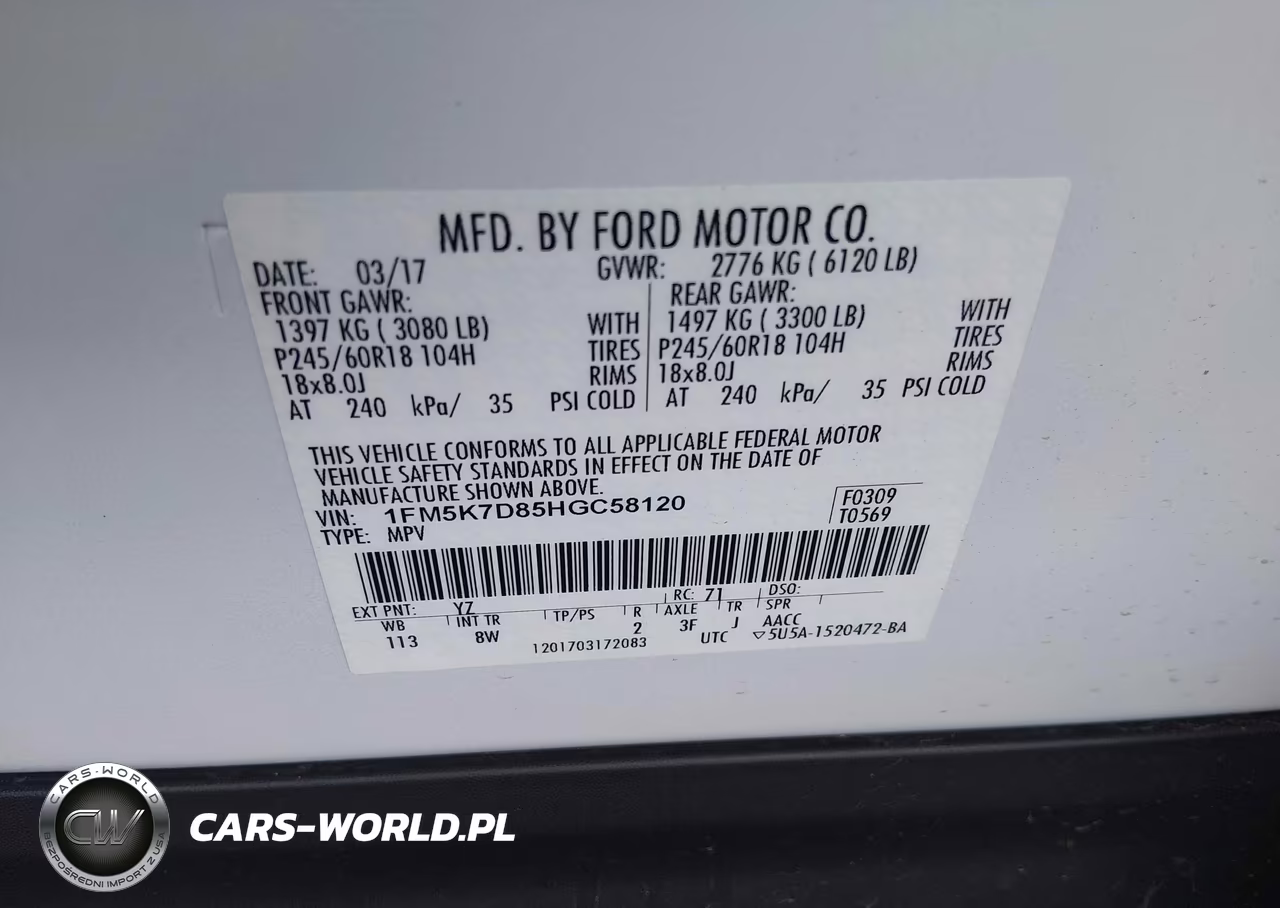 2017 Ford Explorer Xlt VIN:1FM5K7D85HGC58120 - 9