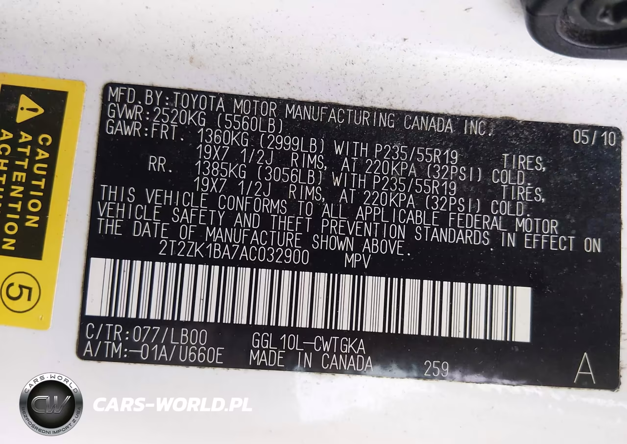 2010 Lexus Rx 350 VIN:2T2ZK1BA7AC032900 - 9
