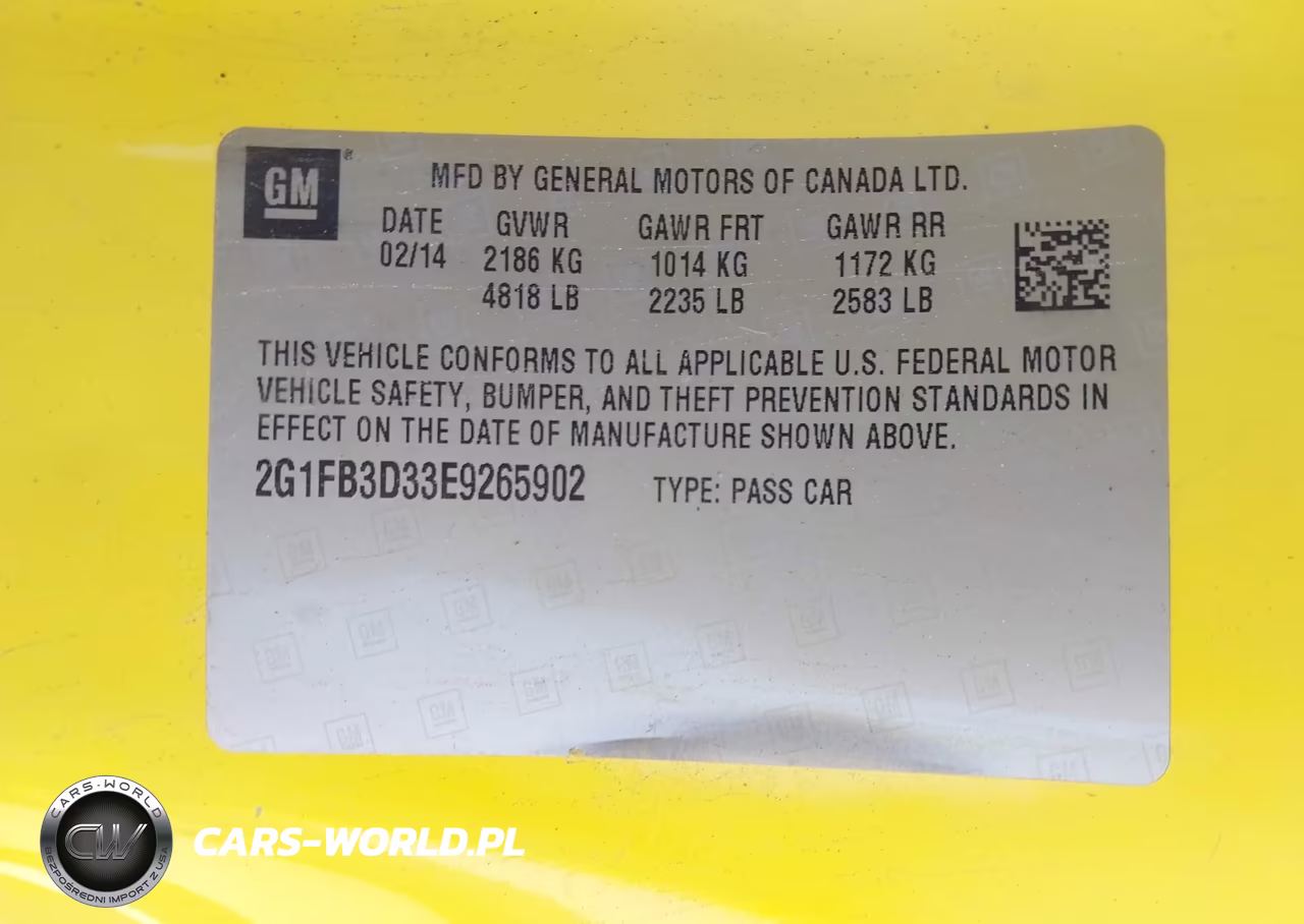 2014 Chevrolet Camaro Lt VIN:2G1FB3D33E9265902 - 9