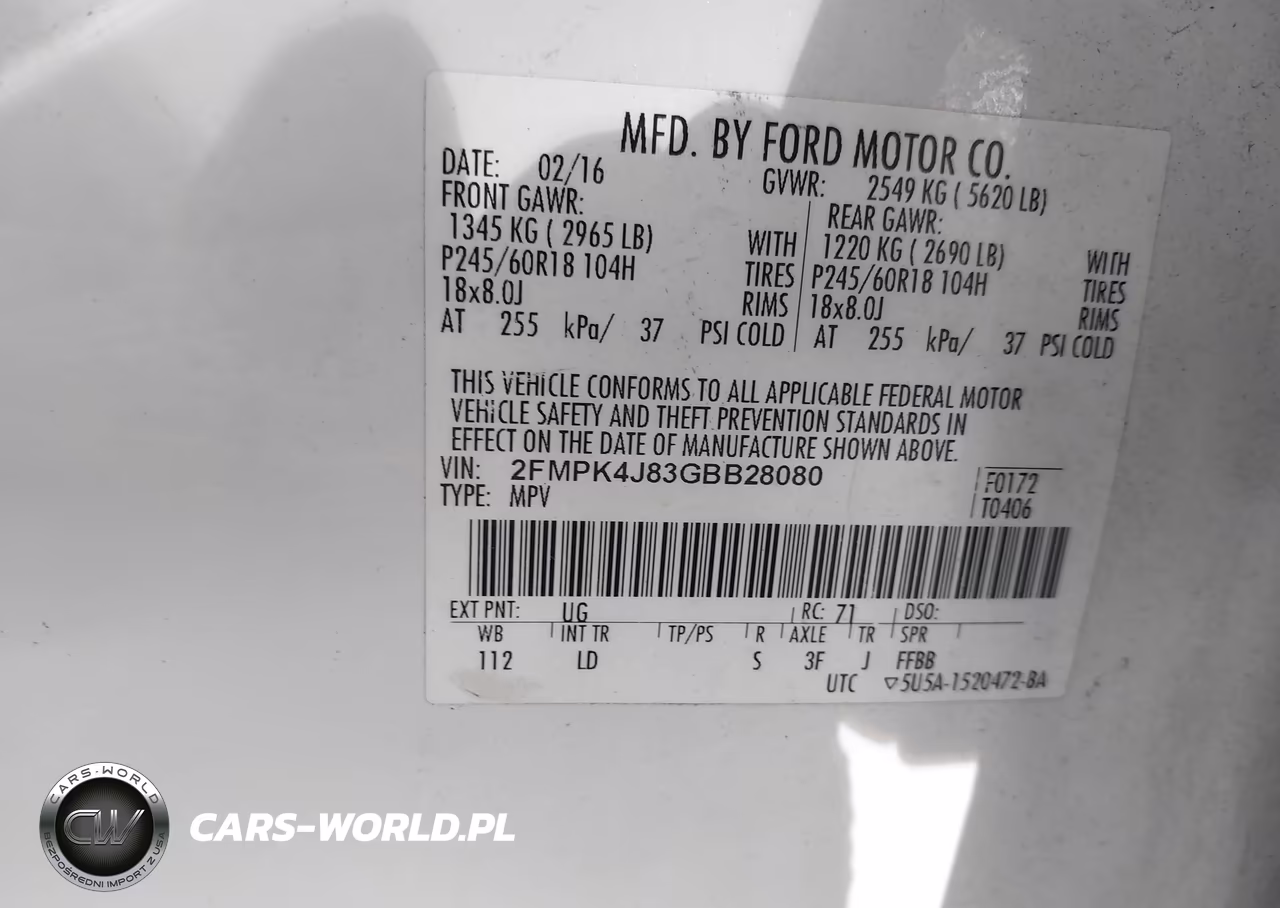 2016 Ford Edge Sel VIN:2FMPK4J83GBB28080 - 9