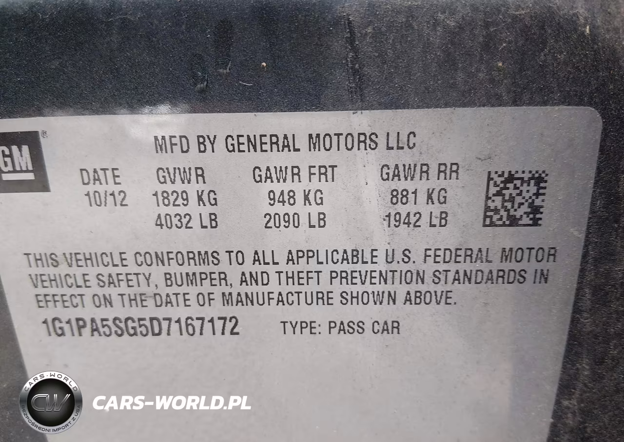2013 Chevrolet Cruze Ls Auto VIN:1G1PA5SG5D7167172 - 9
