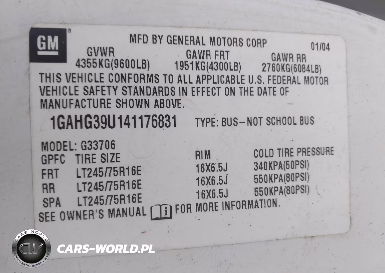 2004 Chevrolet Express VIN:1GAHG39U141176831 - 9