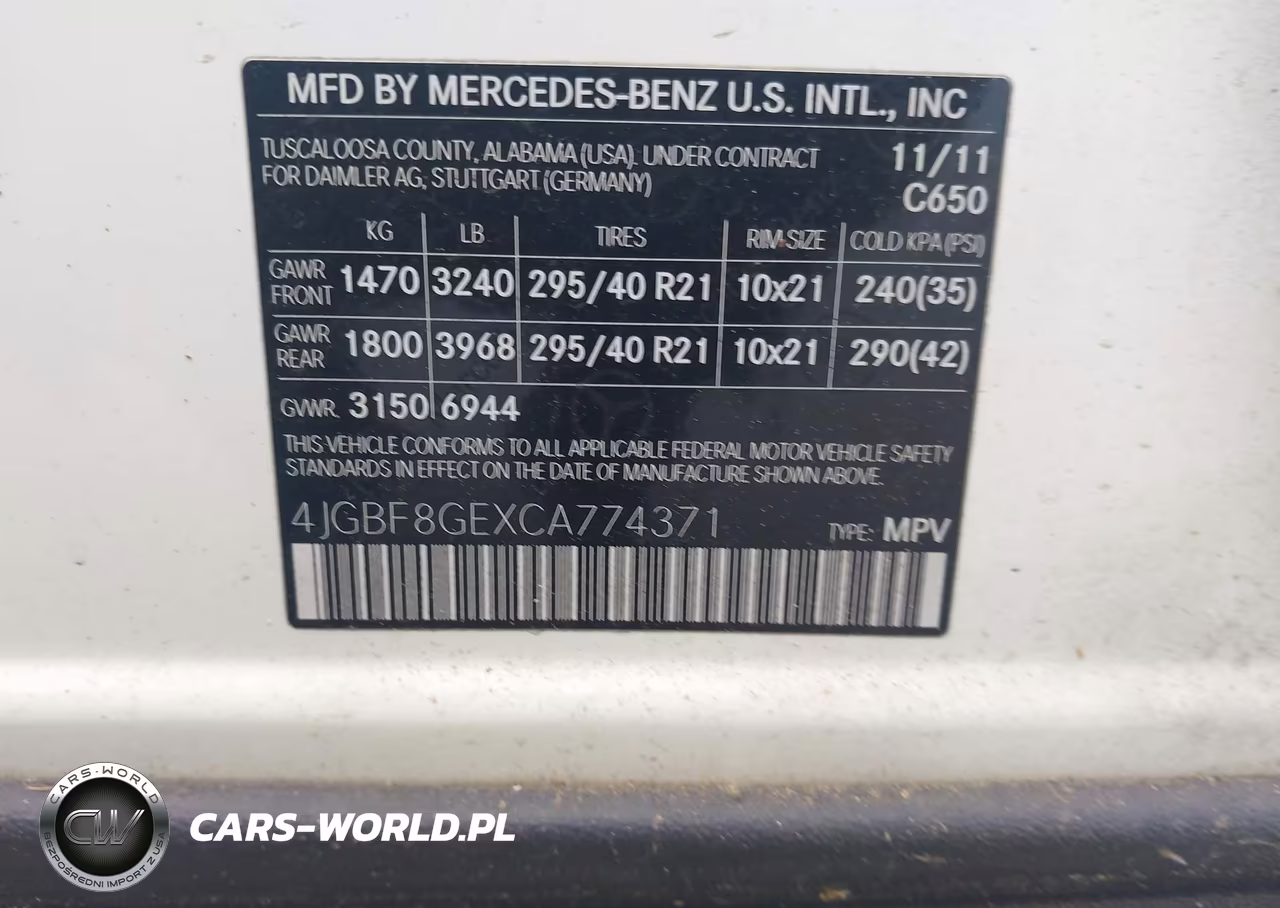 2012 Mercedes-Benz Gl 550 4Matic VIN:4JGBF8GEXCA774371 - 9