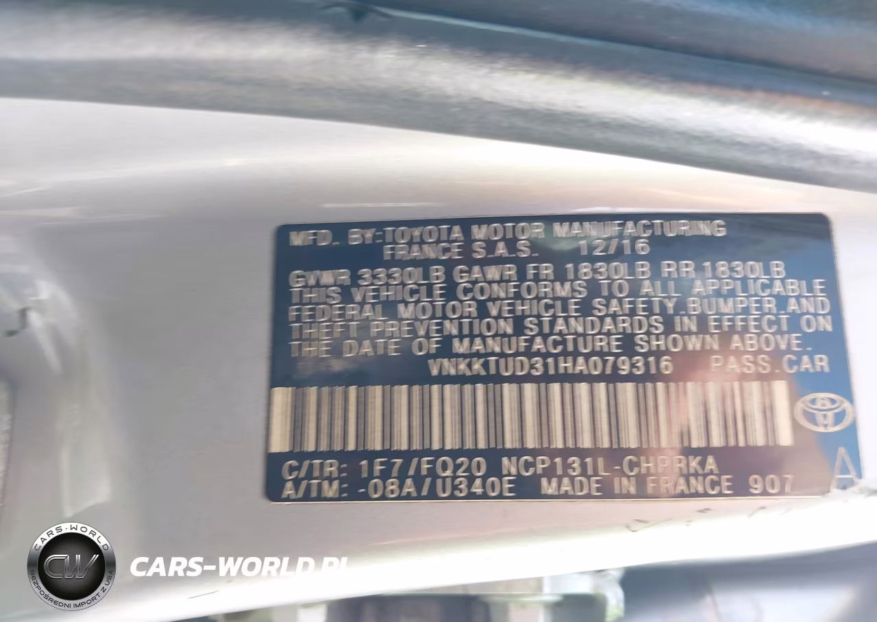 2017 Toyota Yaris L VIN:VNKKTUD31HA079316 - 9