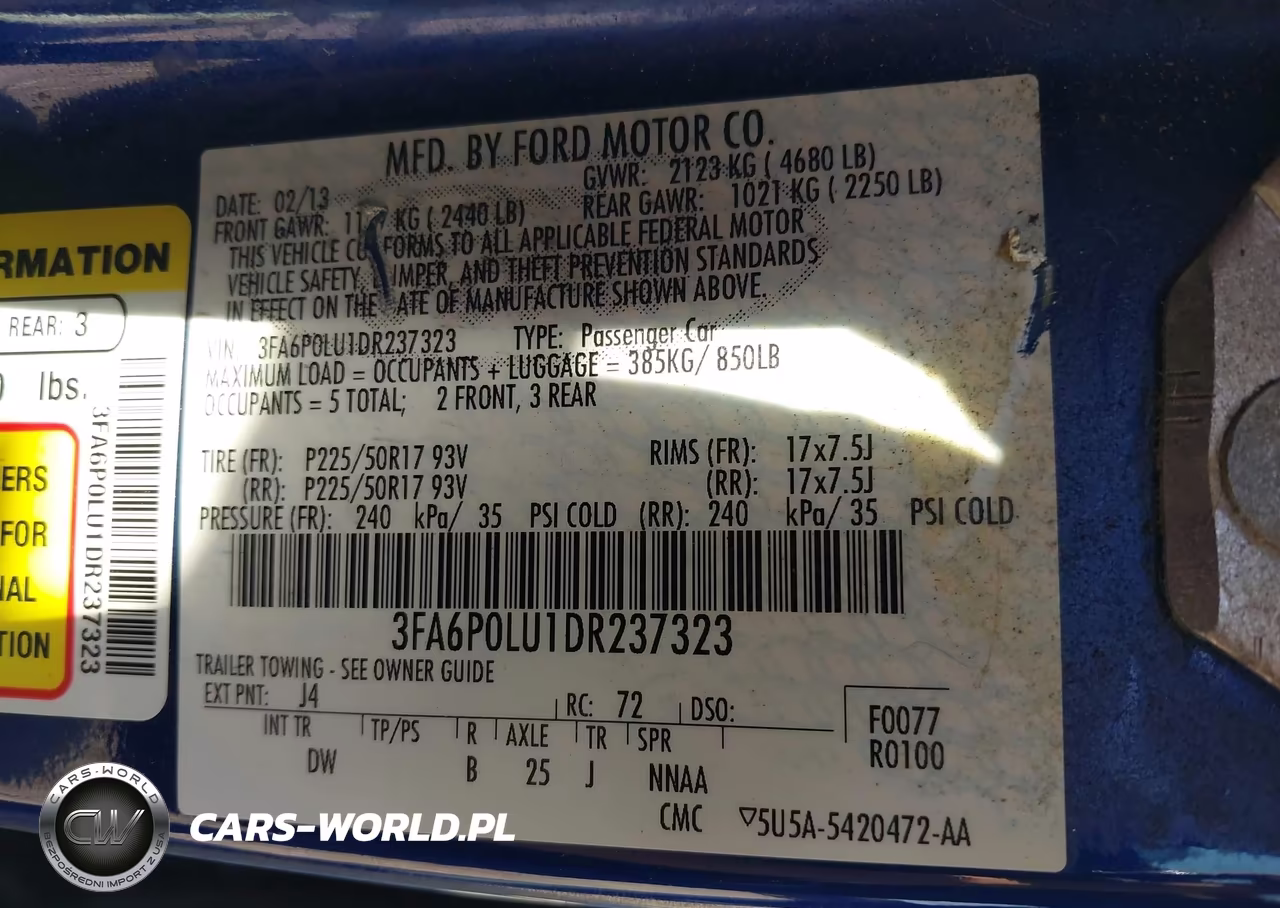 2013 Ford Fusion Hybrid Se VIN:3FA6P0LU1DR237323 - 9
