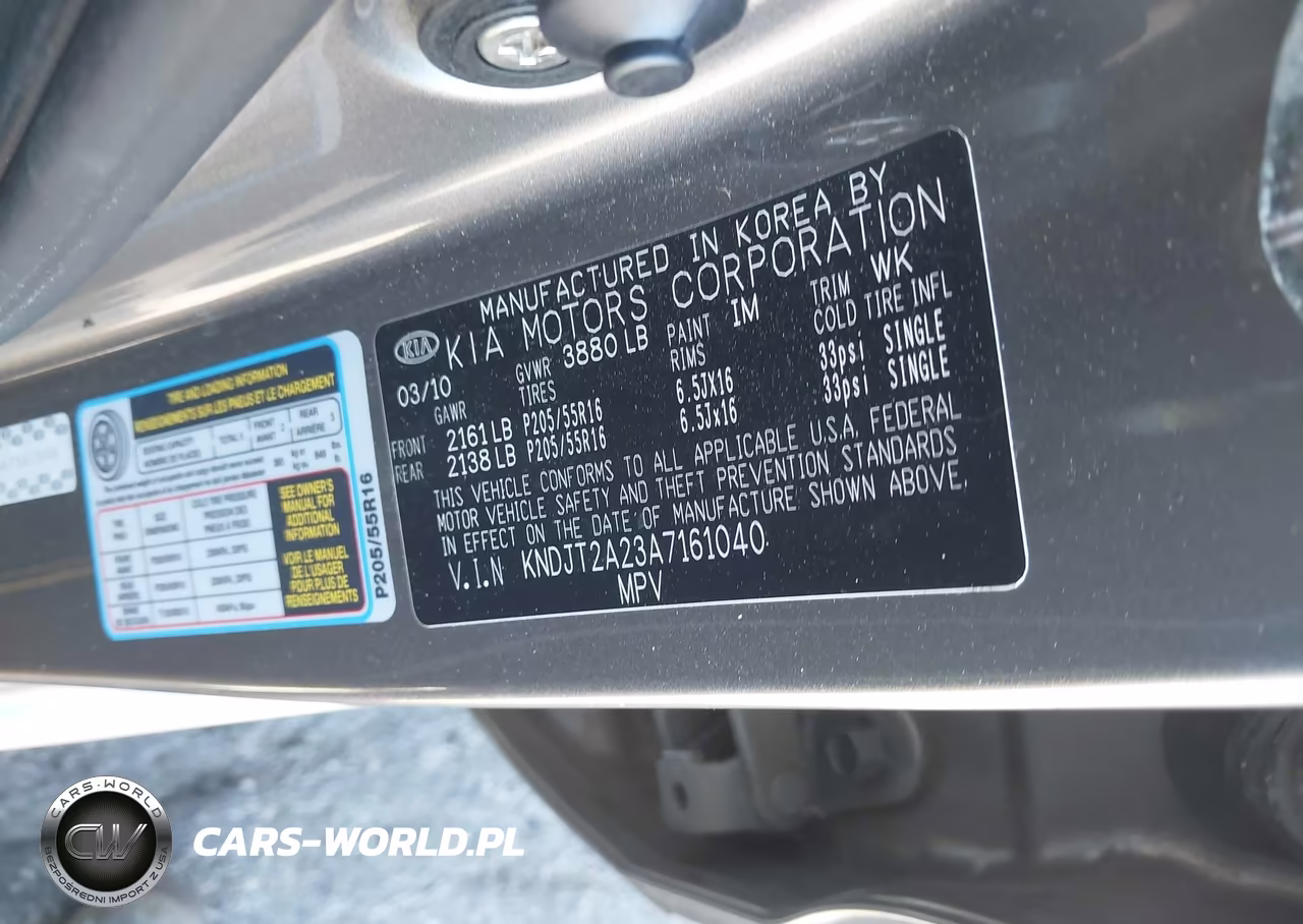 2010 Kia Soul + VIN:KNDJT2A23A7161040 - 9
