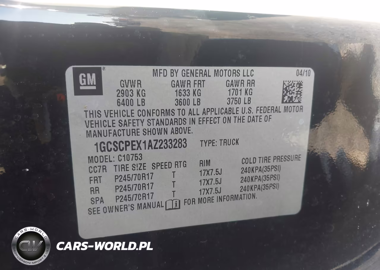 2010 Chevrolet Silverado 1500 Work Truck VIN:1GCSCPEX1AZ233283 - 9