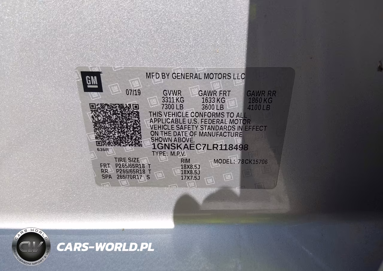 2020 Chevrolet Tahoe 4Wd Ls VIN:1GNSKAEC7LR118498 - 9