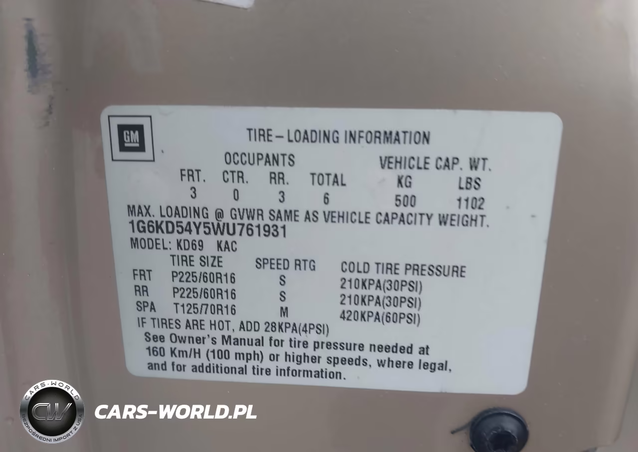 1998 Cadillac Deville Standard VIN:1G6KD54Y5WU761931 - 9