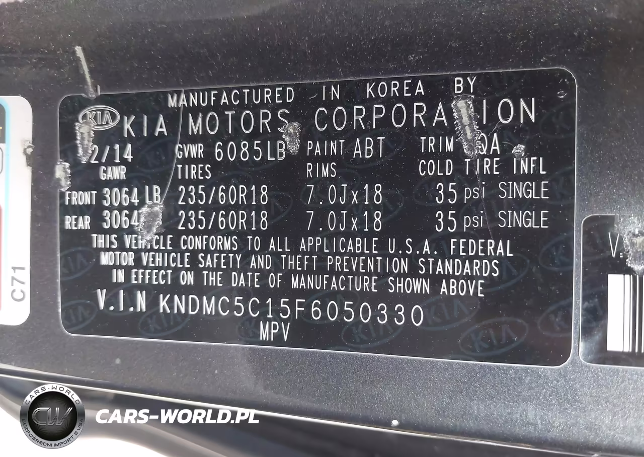 2015 Kia Sedona Ex VIN:KNDMC5C15F6050330 - 9