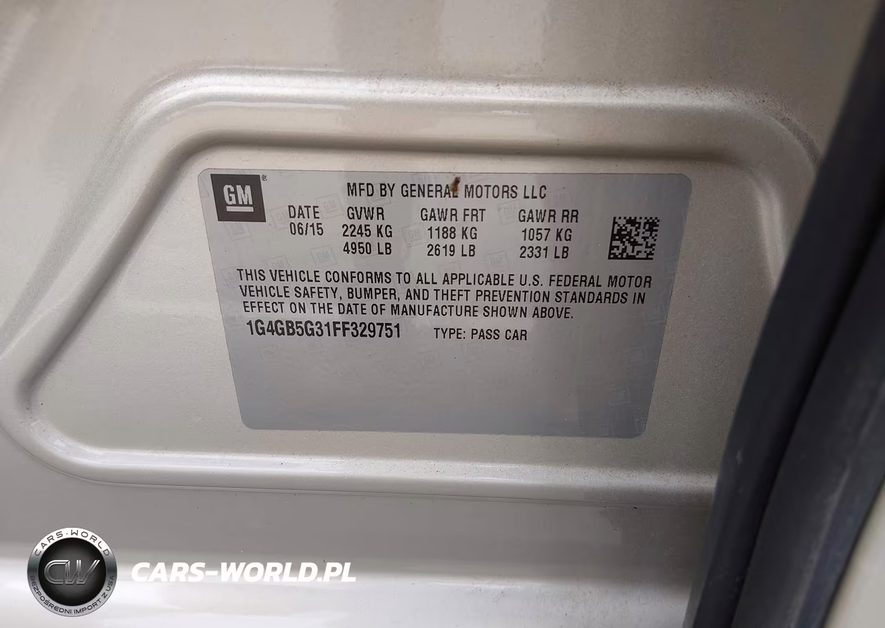 2015 Buick Lacrosse Leather VIN:1G4GB5G31FF329751 - 9