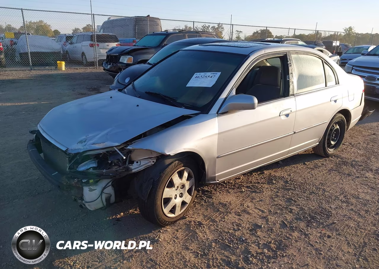 2002 Honda Civic Ex VIN:1HGES26762L048301 - 2
