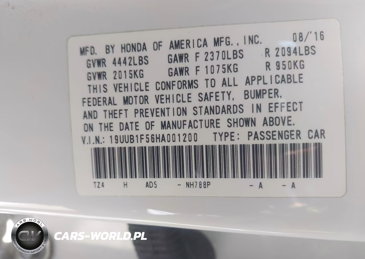2017 Acura Tlx Technology Package VIN:19UUB1F56HA001200 - 9