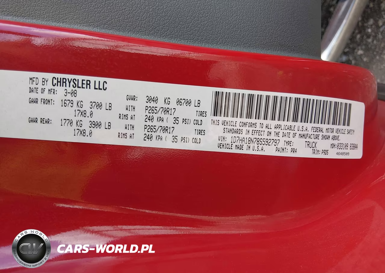 2008 Dodge Ram 1500 St-Sxt VIN:1D7HA18N78S592797 - 9