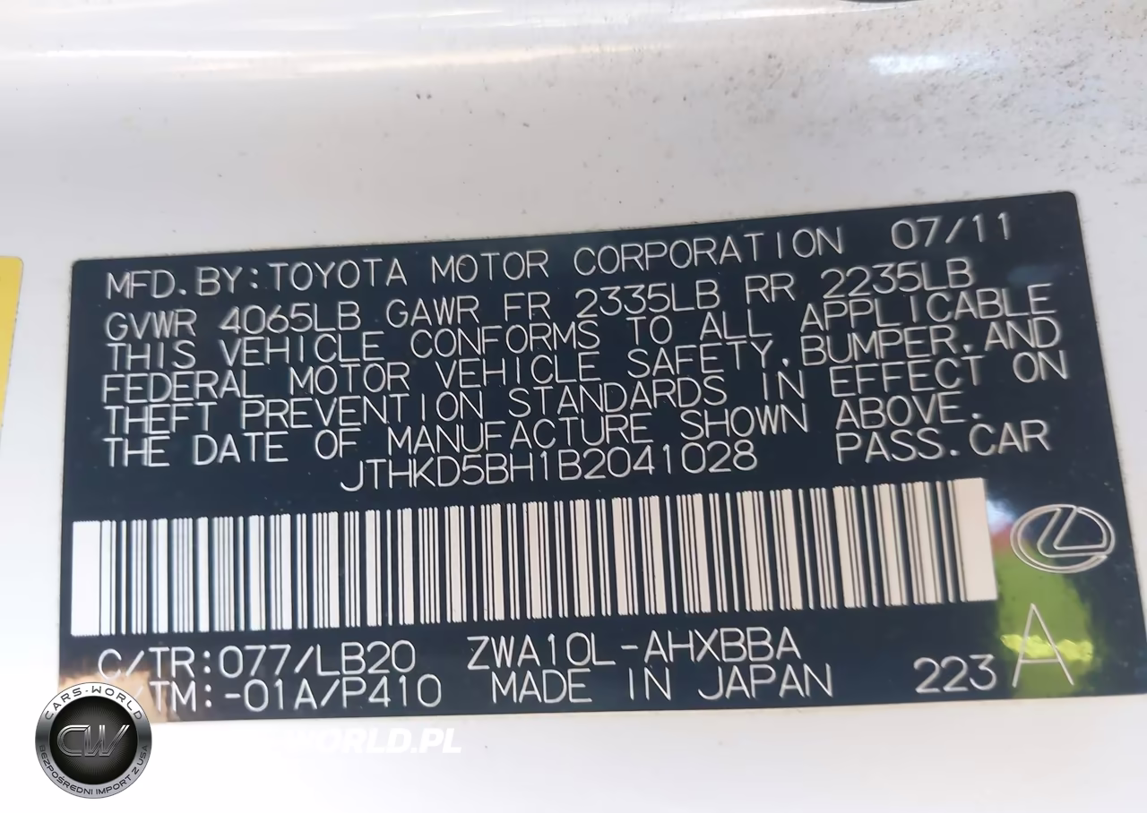 2011 Lexus Ct 200H Premium VIN:JTHKD5BH1B2041028 - 9