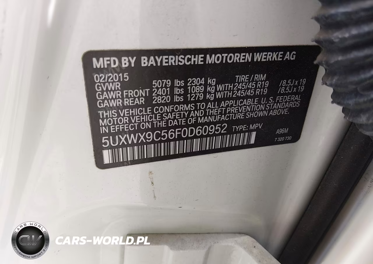 2015 BMW X3 xDrive28I VIN:5UXWX9C56F0D60952 - 9