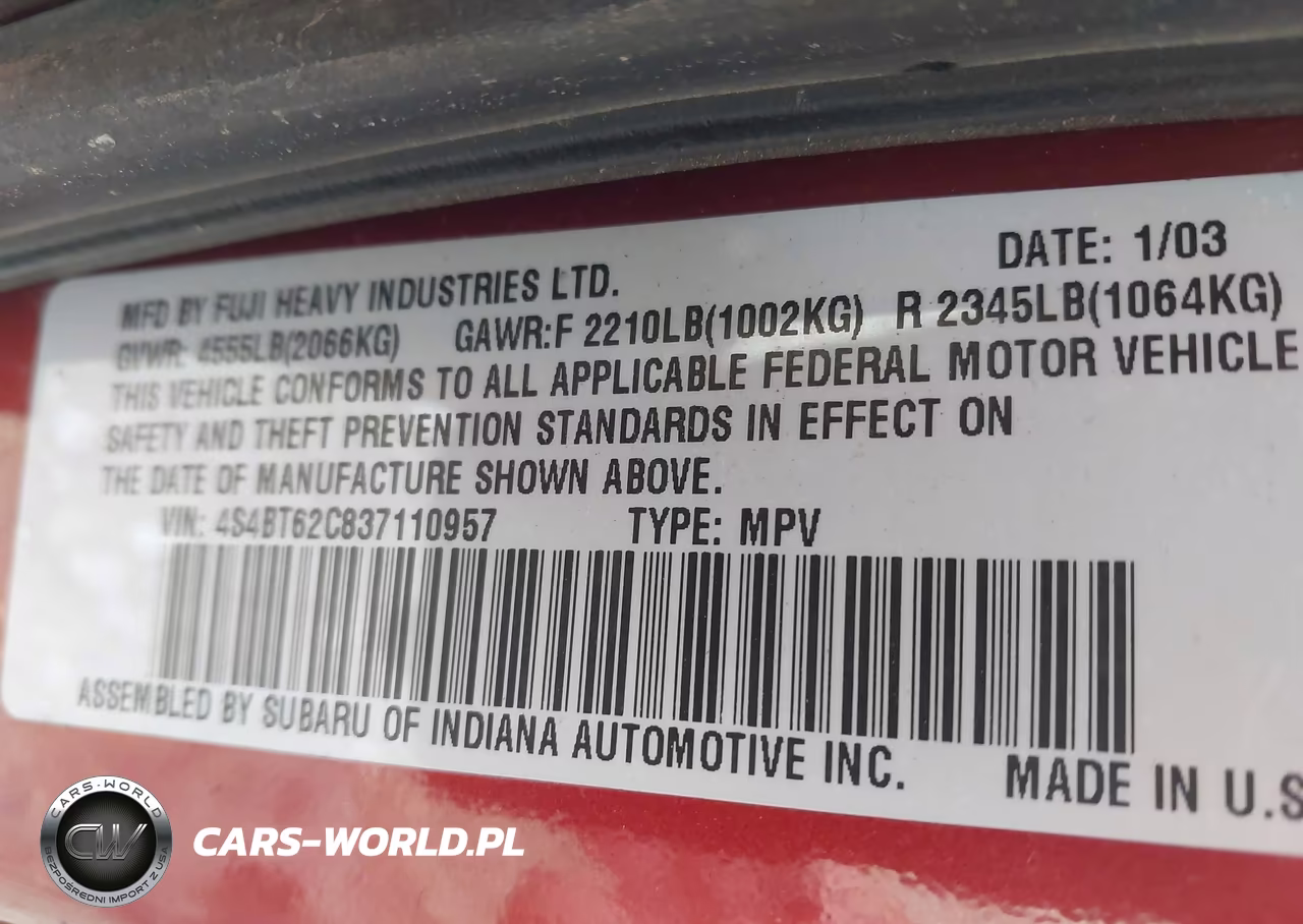 2003 Subaru Baja Sport VIN:4S4BT62C837110957 - 9