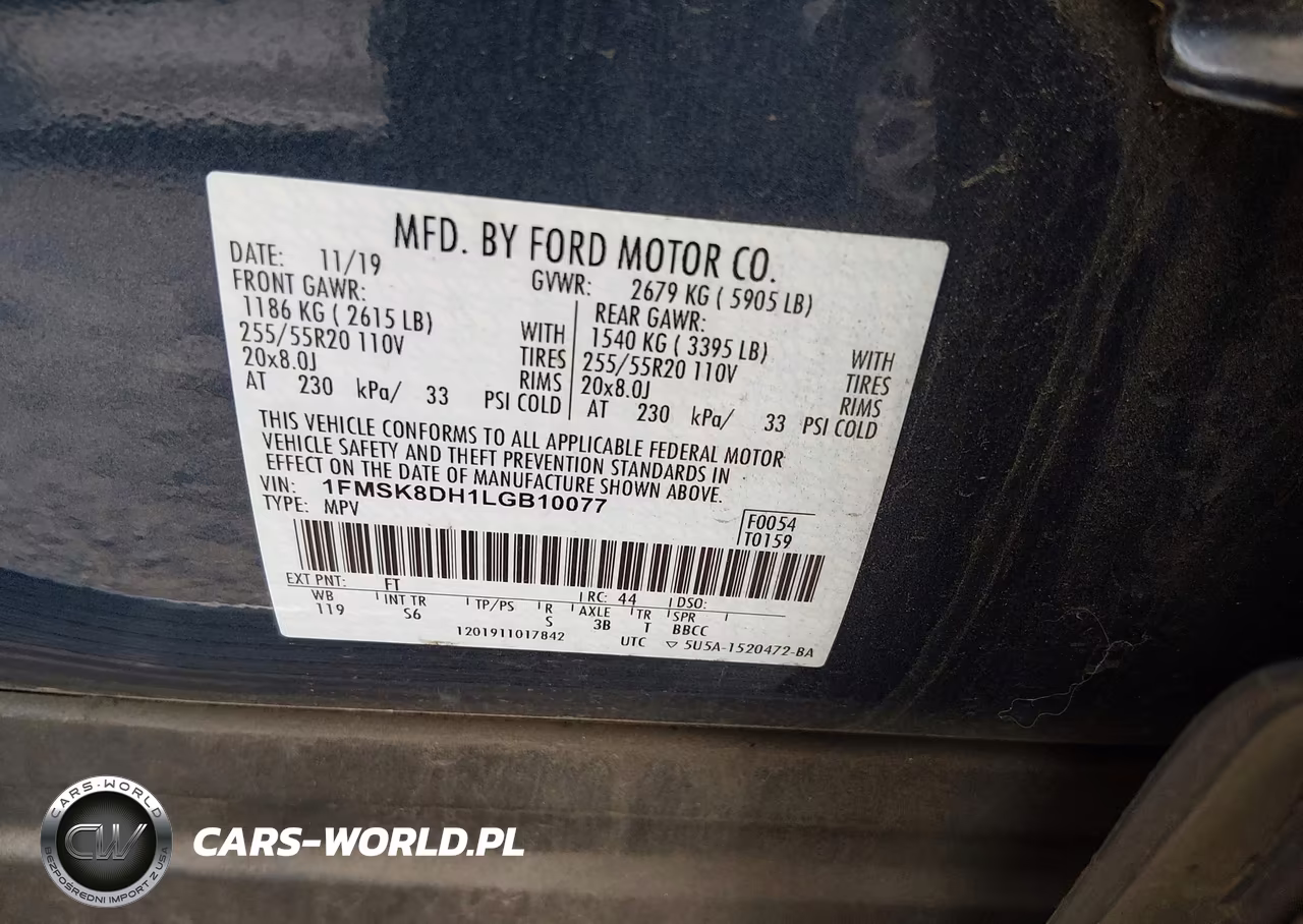 2020 Ford Explorer Xlt VIN:1FMSK8DH1LGB10077 - 9