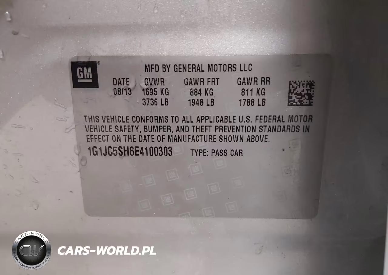 2014 Chevrolet Sonic Lt Auto VIN:1G1JC5SH6E4100303 - 9
