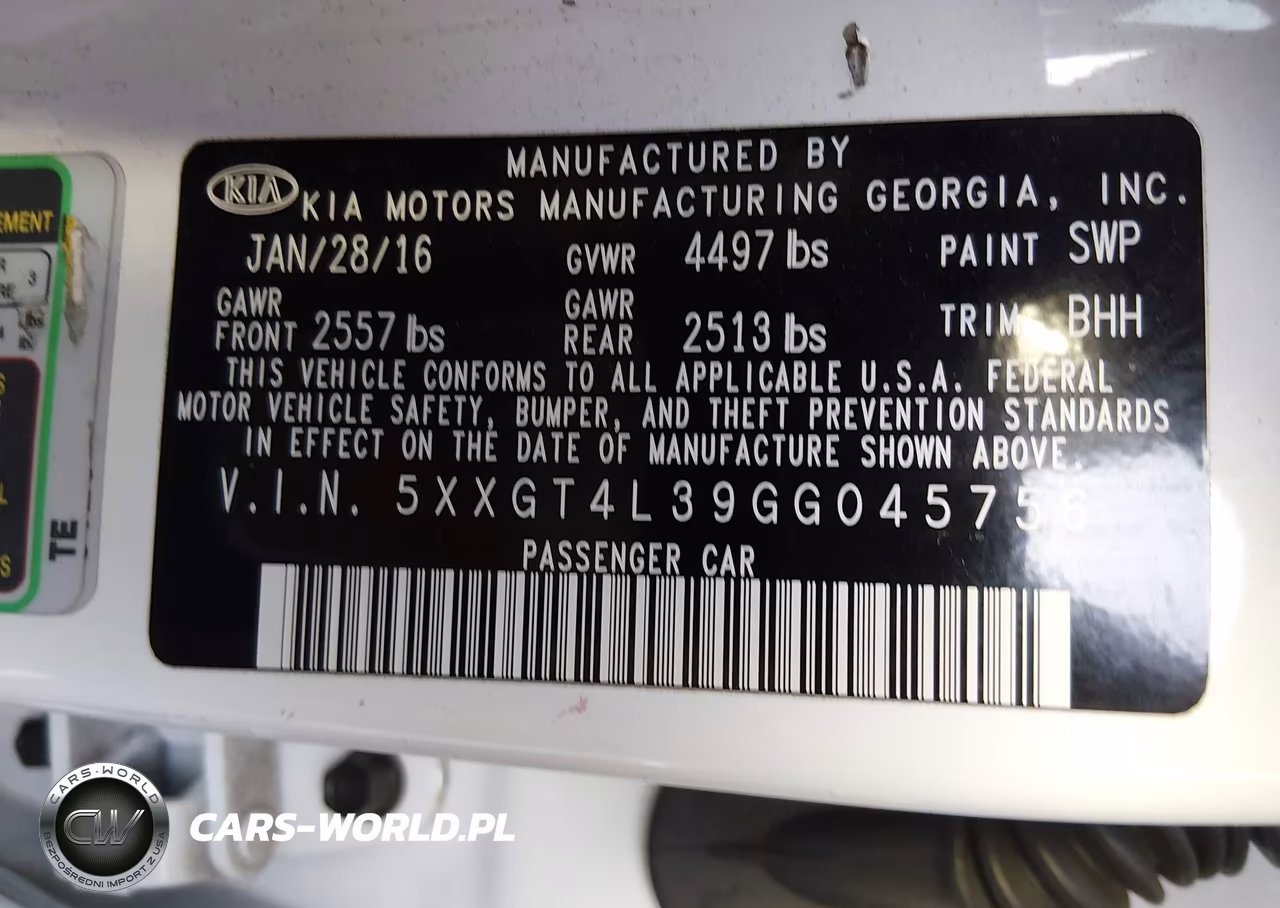 2016 Kia Optima Lx VIN:5XXGT4L39GG045756 - 17