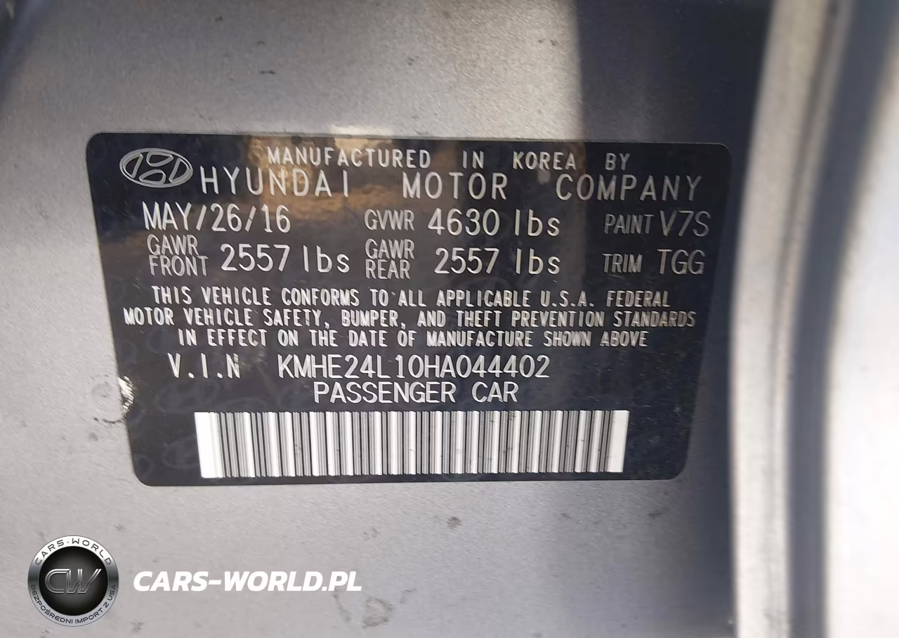 2017 Hyundai Sonata Hybrid Se VIN:KMHE24L10HA044402 - 9