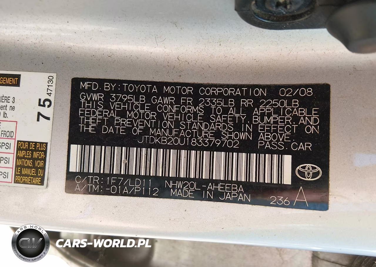 2008 Toyota Prius VIN:JTDKB20U183379702 - 9