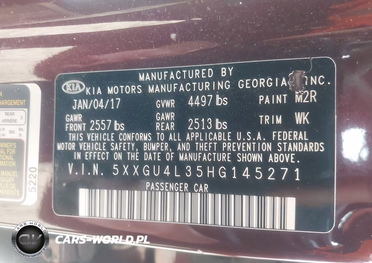 2017 Kia Optima Ex VIN:5XXGU4L35HG145271 - 9