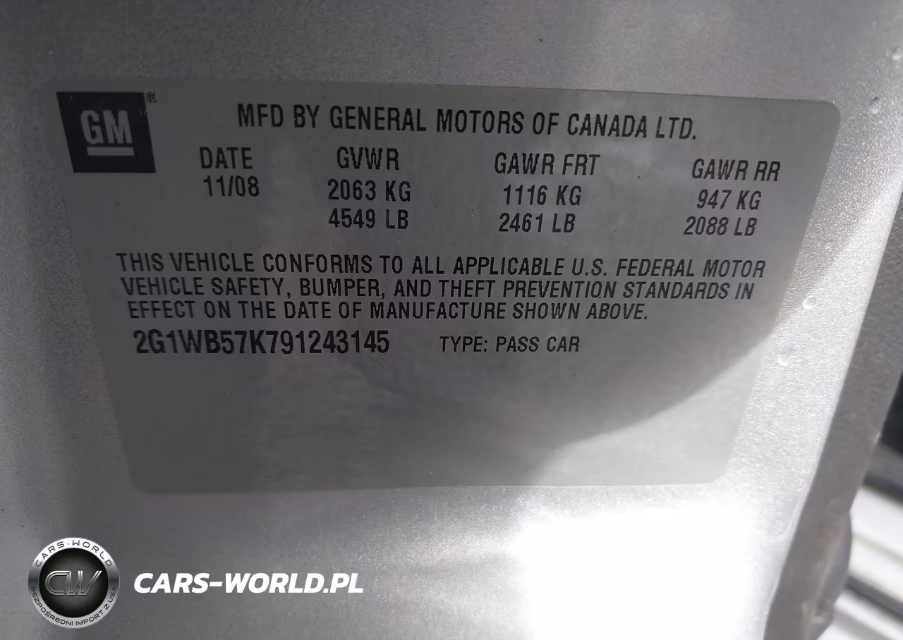 2009 Chevrolet Impala Ls VIN:2G1WB57K791243145 - 9