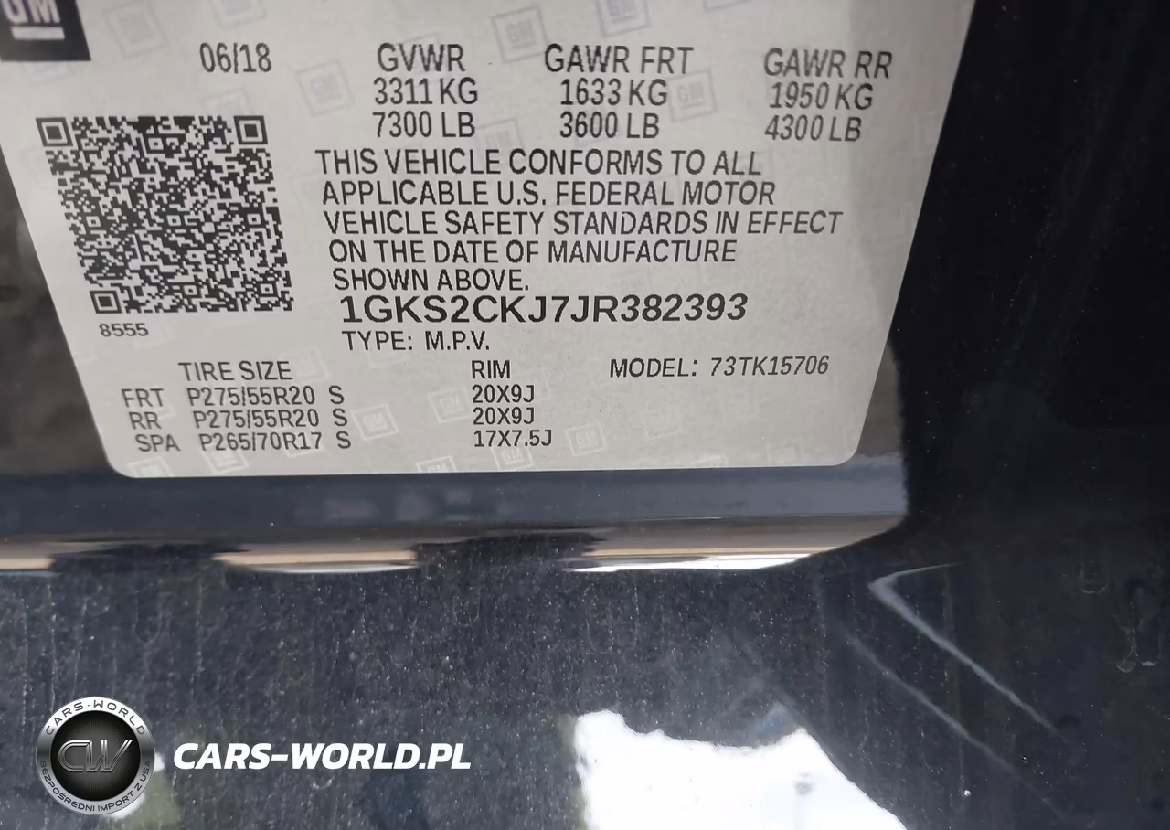 2018 GMC Yukon Denali VIN:1GKS2CKJ7JR382393 - 9