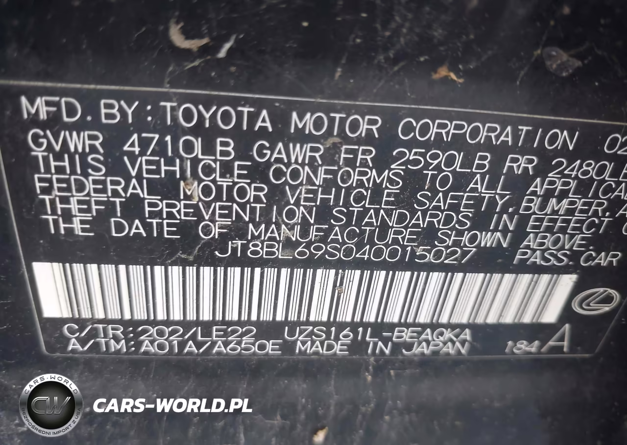 2004 Lexus Gs 430 VIN:JT8BL69S040015027 - 9