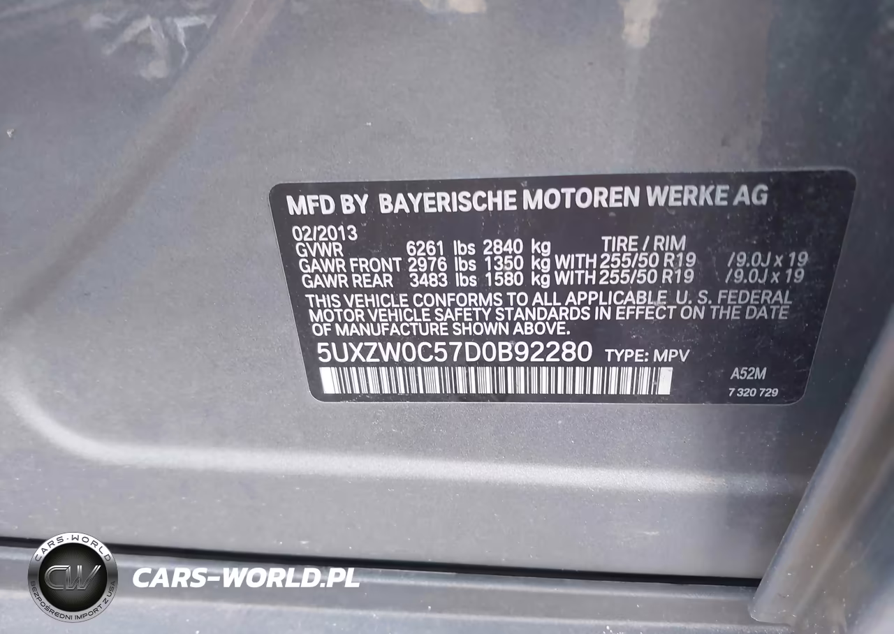 2013 BMW X5 xDrive35D VIN:5UXZW0C57D0B92280 - 9