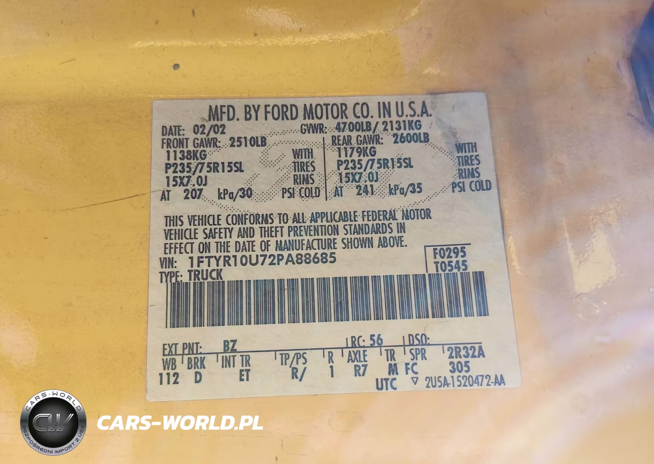 2002 Ford Ranger Edge-Xl-Xlt VIN:1FTYR10U72PA88685 - 9