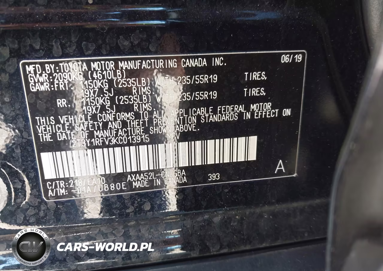 2019 Toyota Rav4 Limited VIN:2T3Y1RFV3KC013915 - 9
