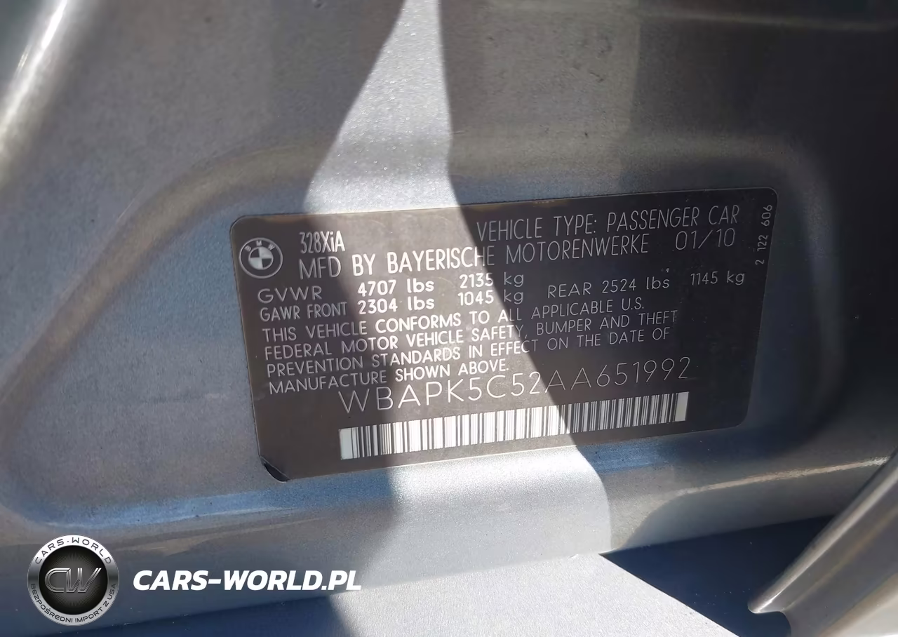 2010 BMW 328I xDrive VIN:WBAPK5C52AA651992 - 9