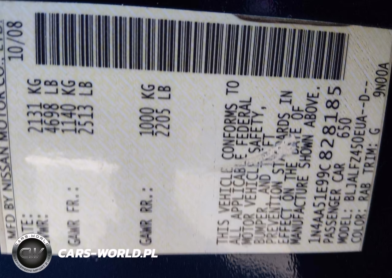 2009 Nissan Maxima 3.5 Sv VIN:1N4AA51E99C828185 - 13
