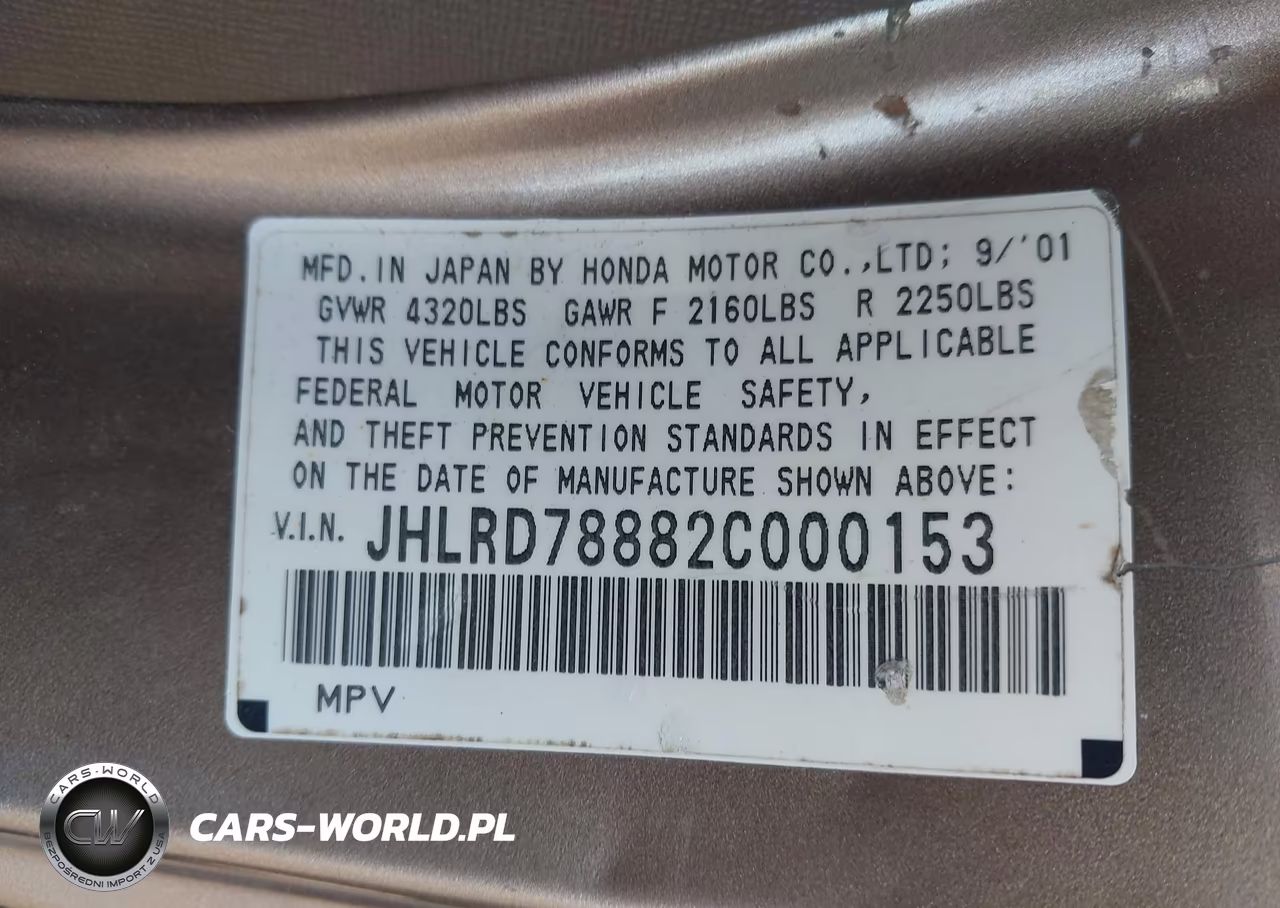 2002 Honda Cr-V Ex VIN:JHLRD78882C000153 - 9