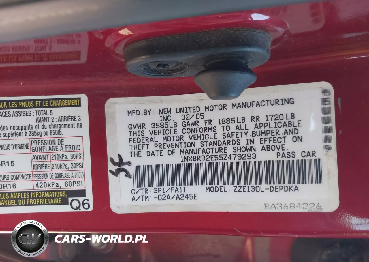 2005 Toyota Corolla Ce VIN:1NXBR32E55Z479293 - 9