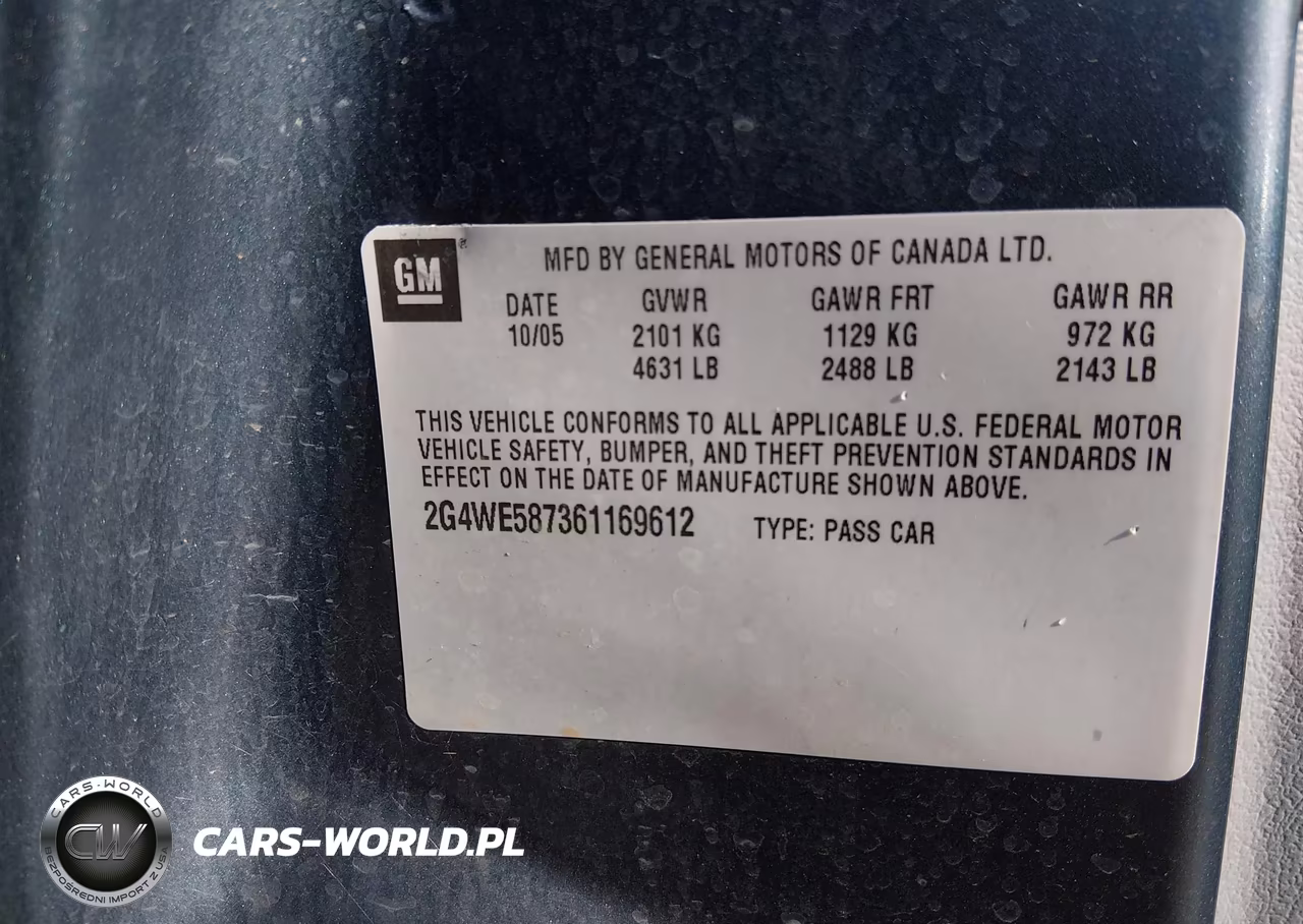 2006 Buick Lacrosse Cxs VIN:2G4WE587361169612 - 9