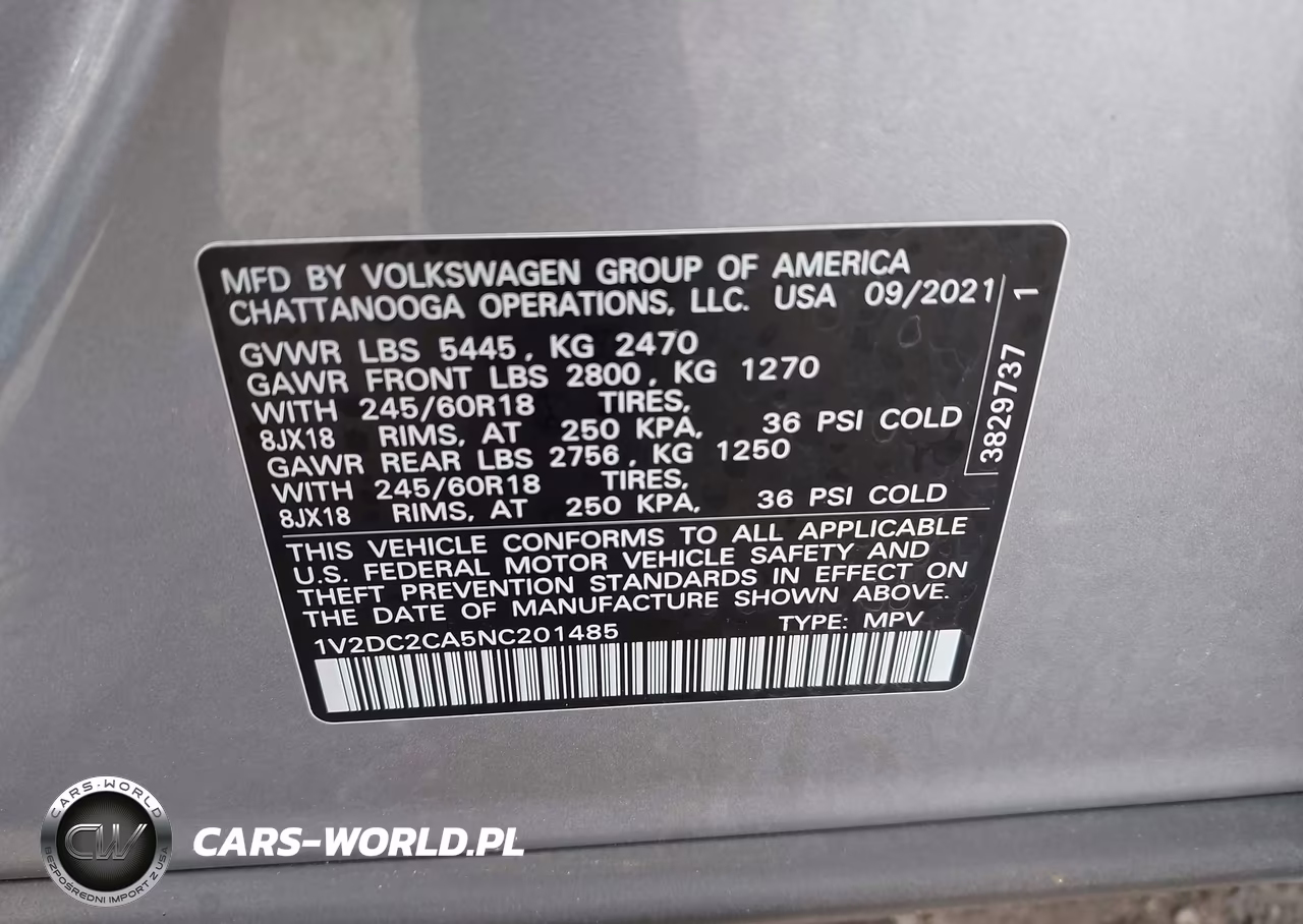 2022 Volkswagen Atlas Cross Sport 2.0T Se VIN:1V2DC2CA5NC201485 - 9