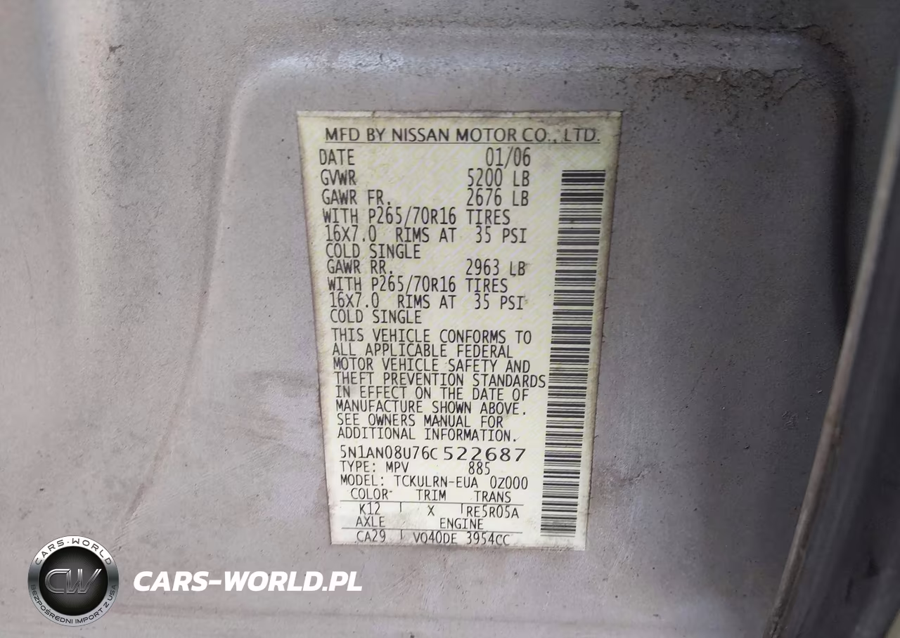 2006 Nissan Xterra S VIN:5N1AN08U76C522687 - 9