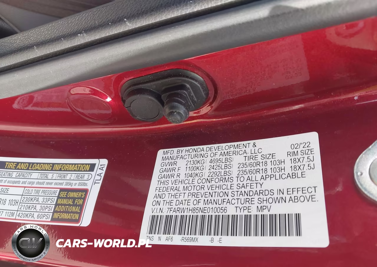 2022 Honda Cr-V 2Wd Ex-L VIN:7FARW1H85NE010056 - 9