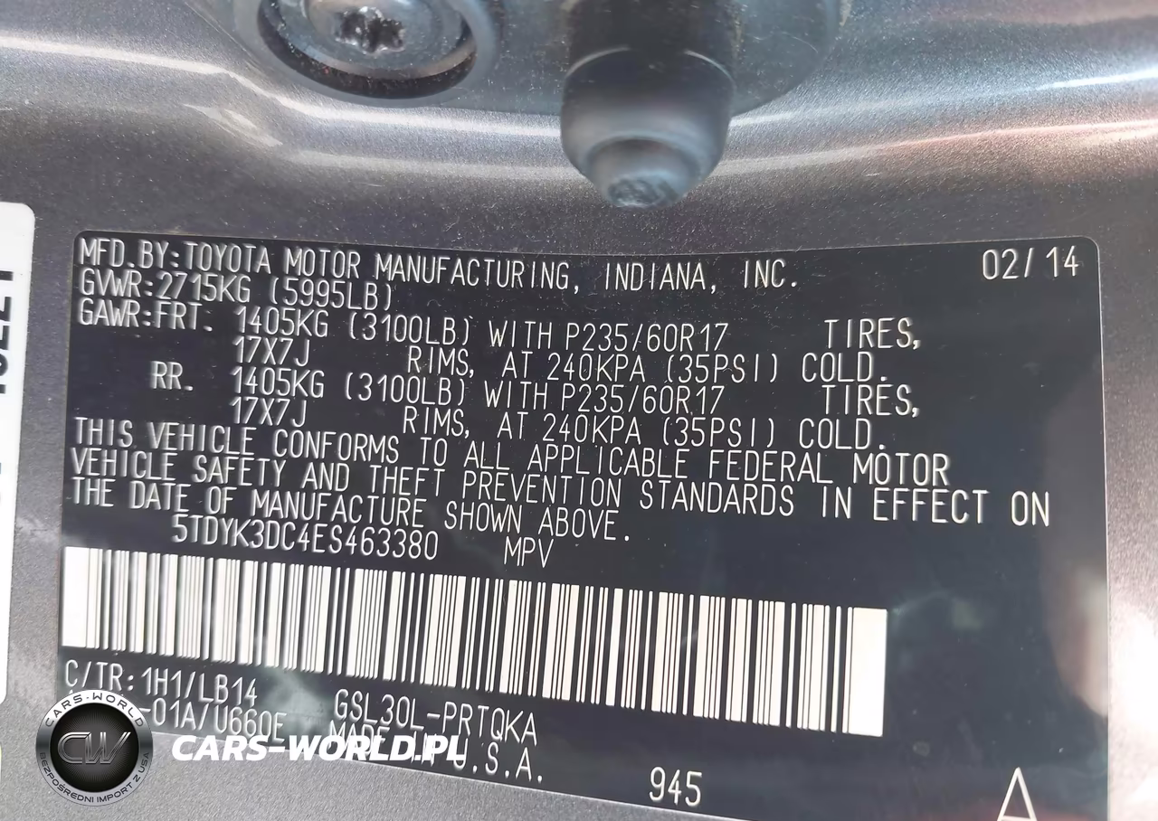 2014 Toyota Sienna Xle V6 8 Passenger VIN:5TDYK3DC4ES463380 - 9