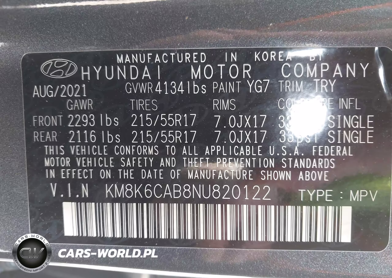 2022 Hyundai Kona Sel VIN:KM8K6CAB8NU820122 - 9