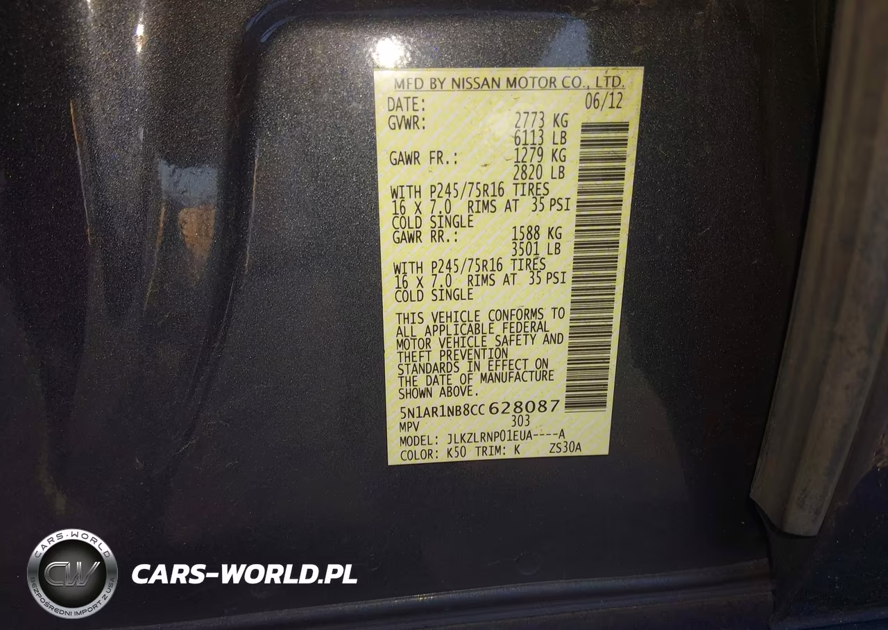 2012 Nissan Pathfinder S VIN:5N1AR1NB8CC628087 - 9