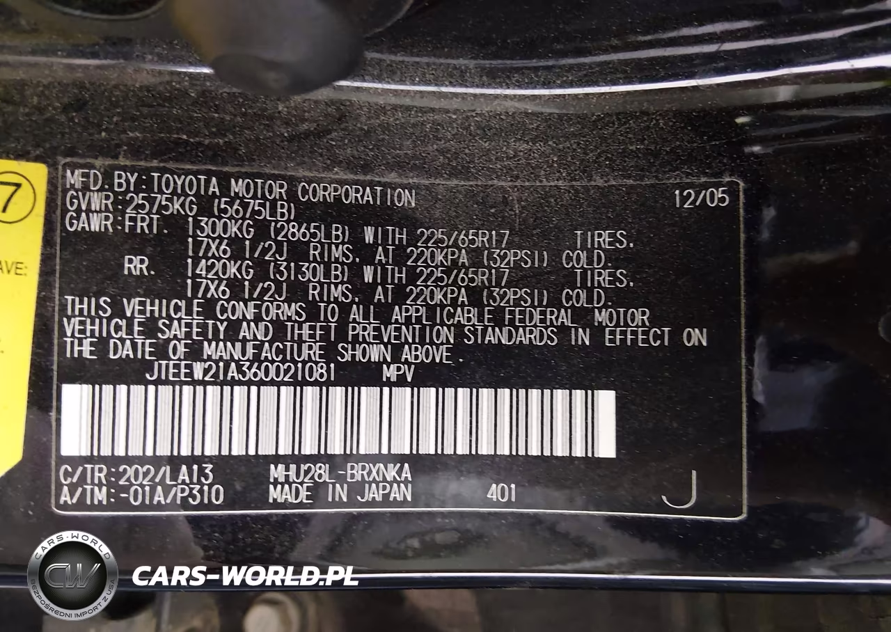 2006 Toyota Highlander Hybrid Limited V6 VIN:JTEEW21A360021081 - 9