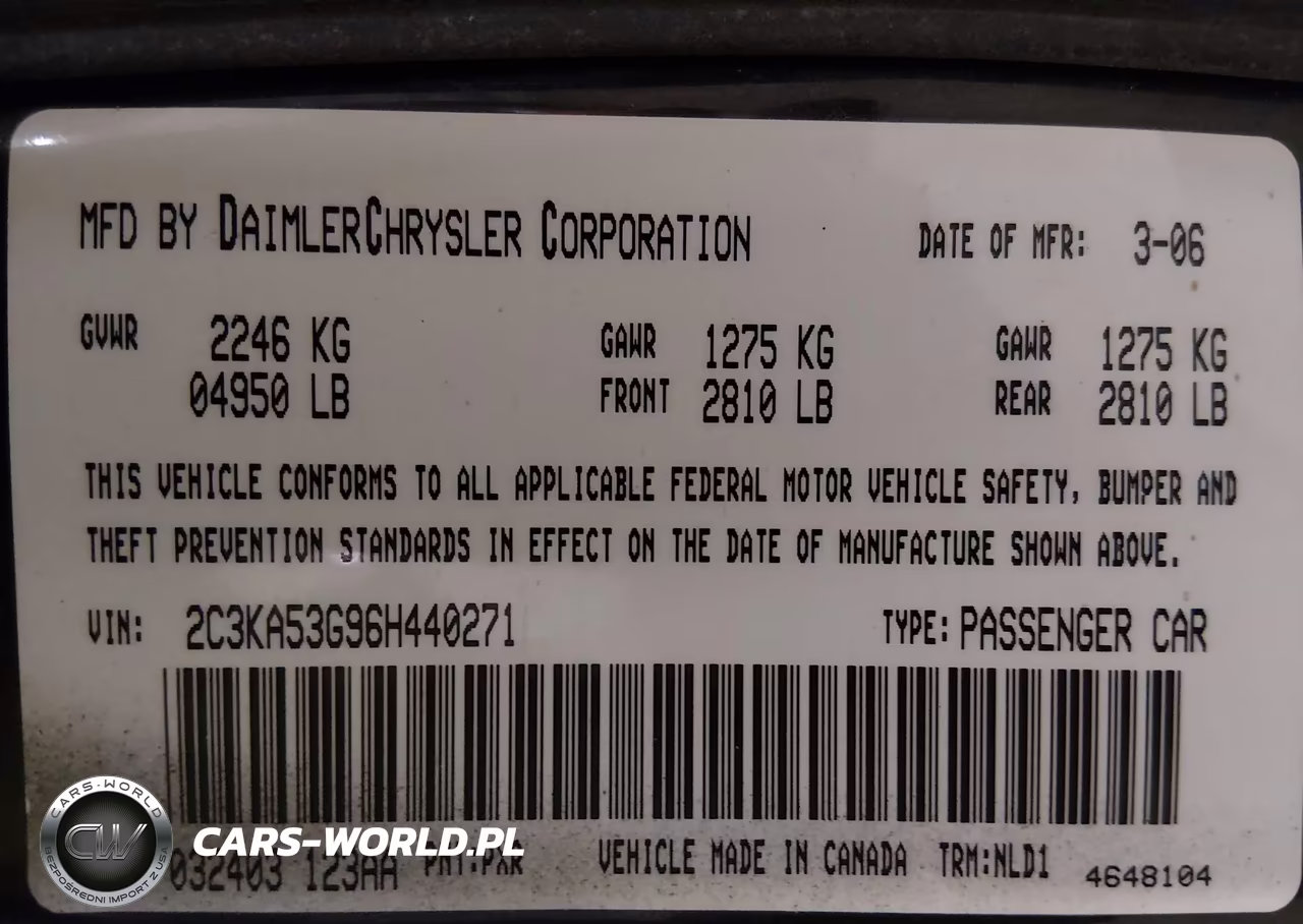 2006 Chrysler 300 Touring VIN:2C3KA53G96H440271 - 9